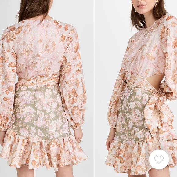 Zimmermann Lyre Wrap Billow Mini Dress sz 0 AU - Picture 3 of 3